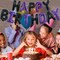 Happy Birthday Foil Balloon Banner – 16" Mylar Letter Balloons, Reusable Birthday Sign for Kids, Adults & Halloween Party Decorations (Black & Purple)